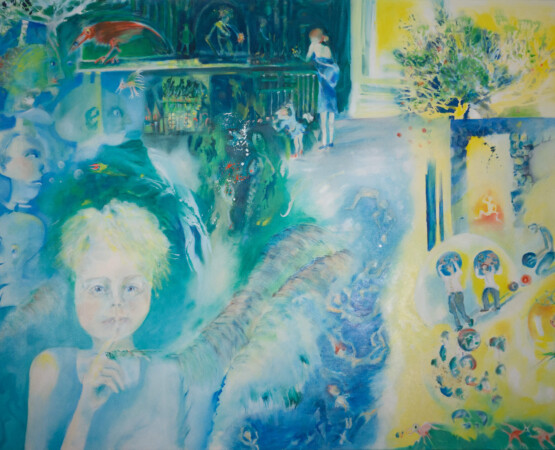 Psst! (II) (Öl-LW, 120 x 160 cm, 2025)