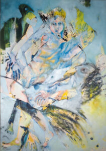 Sturz des Ikarus III (ÖL/LW, 150 x 115 cm, 2016)